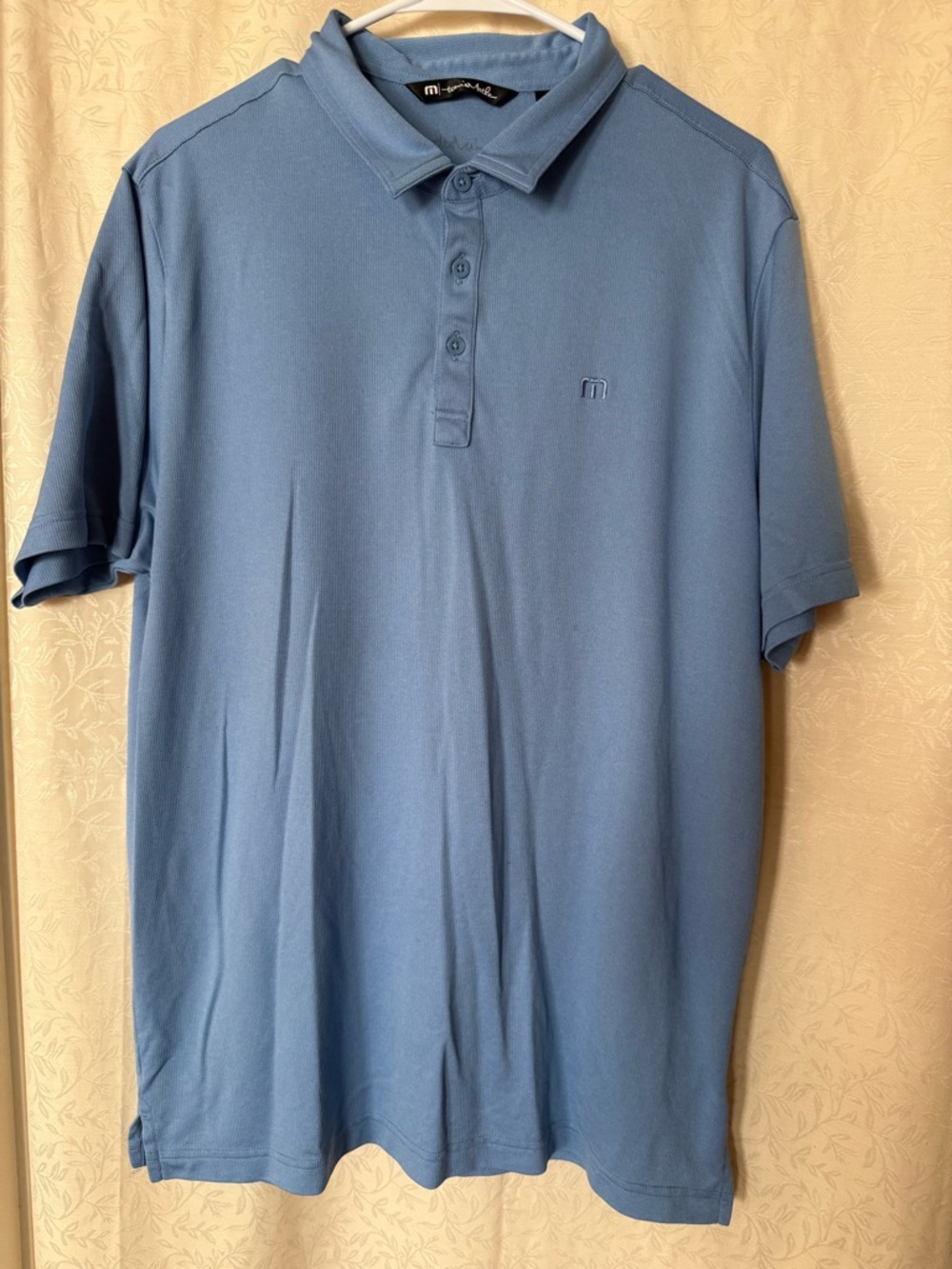 Travis Mathew Golf “The Heater “ Polo Shirt, Men’s Extra Large Blue Athletic Top